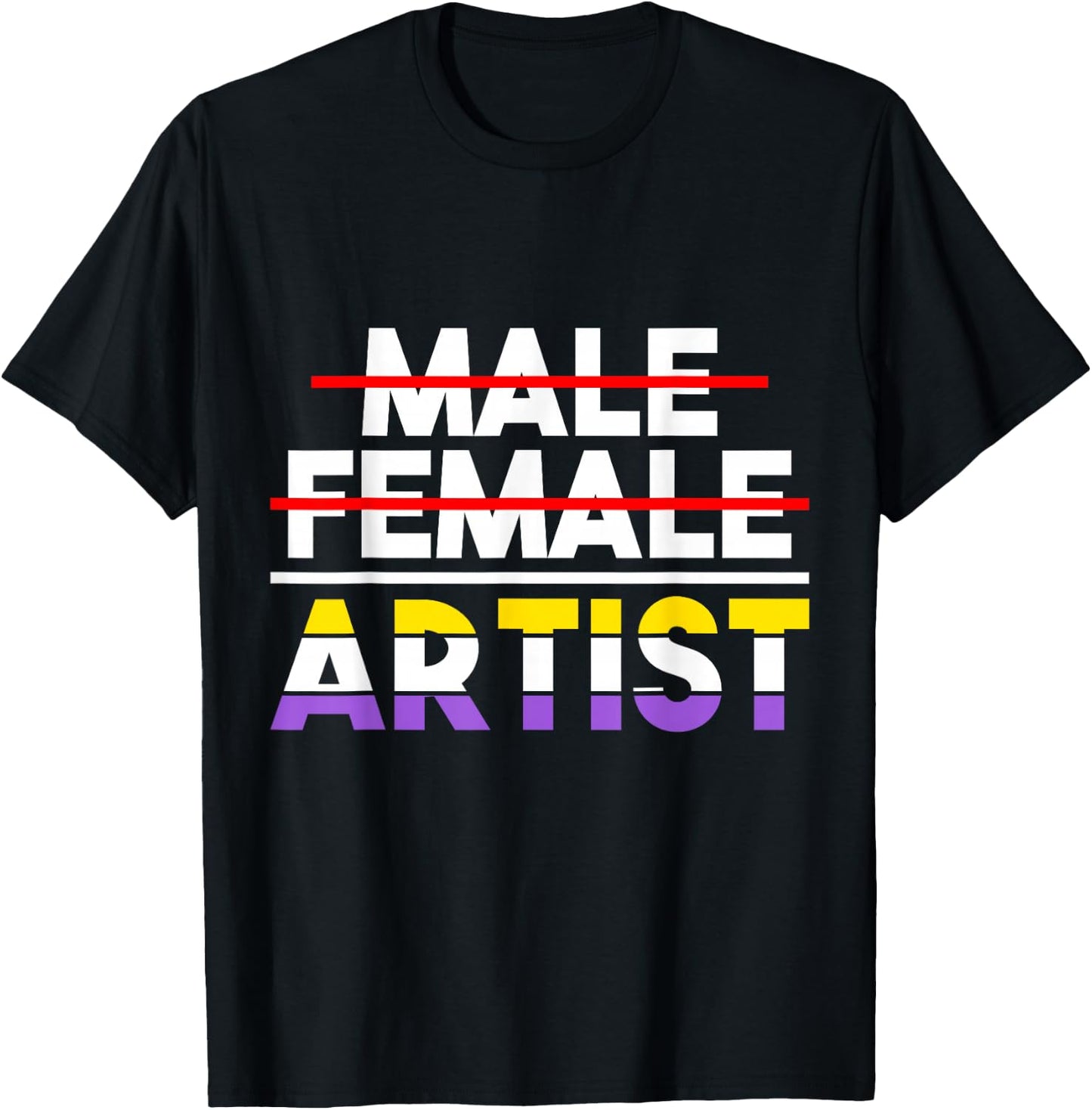 Non Gender Artist Non Binary T-Shirt - T-Shirt | Black