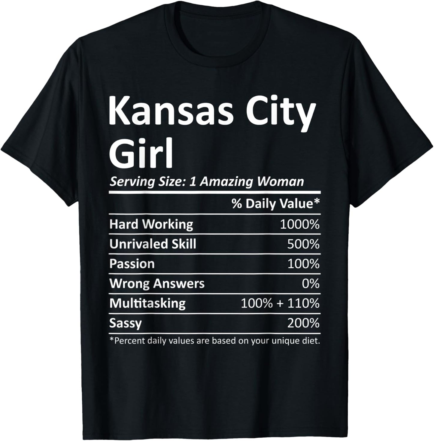 KANSAS CITY GIRL KS KANSAS Funny City Home Roots USA Gift T-Shirt - T-Shirt | Black