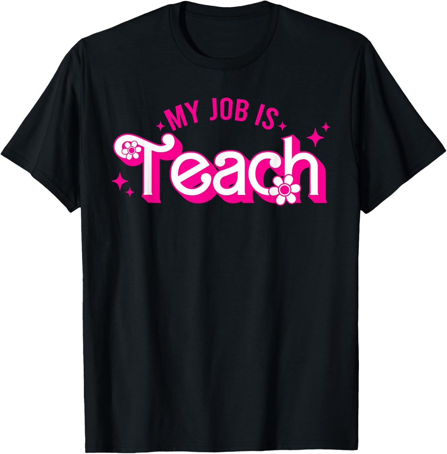 My Job Is Teach Retro School Humor Funny Teacher Life Women T-Shirt - T-Shirt | Black