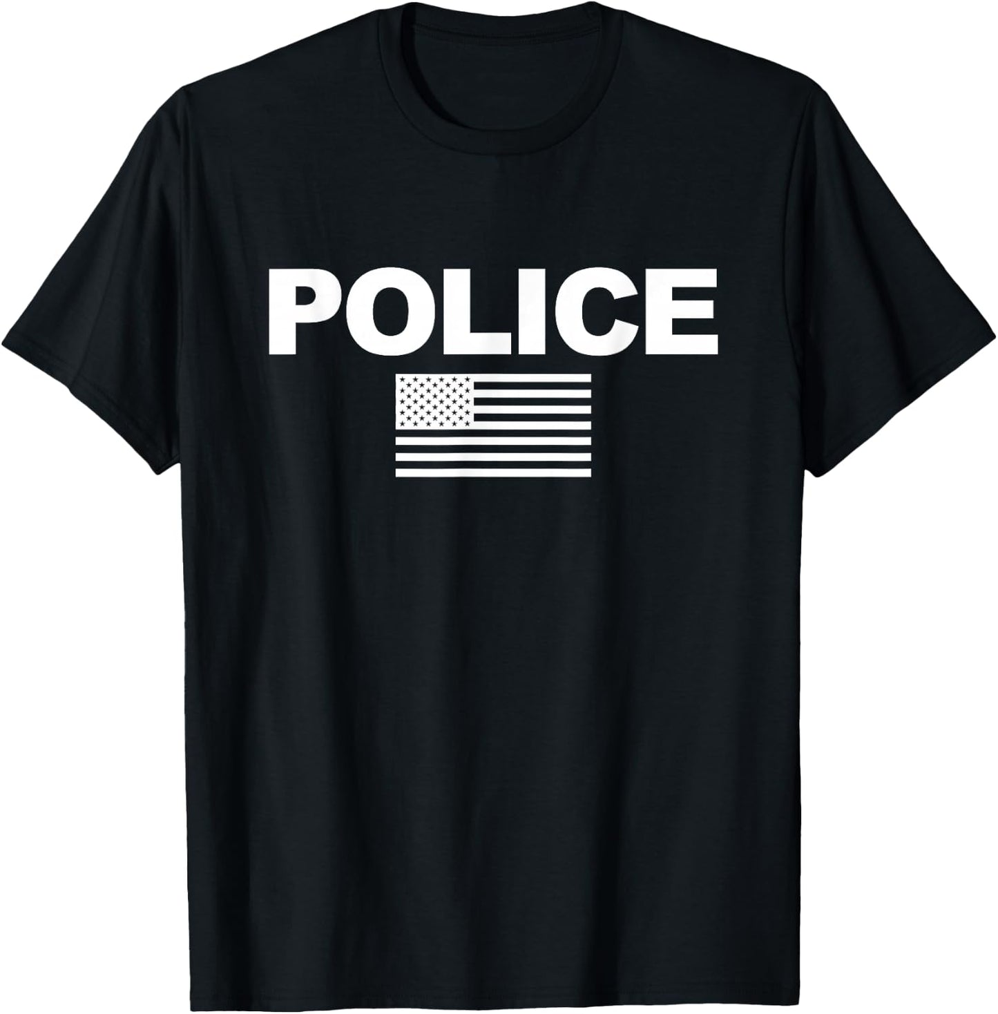 Police Usa American Flag T-Shirt - T-Shirt | Black
