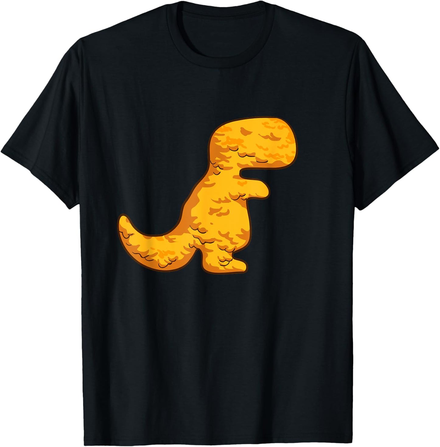 Dino T-Rex Chicken Nugget Pattern Funny Dino Tyrannosaurus T-Shirt - T-Shirt | Black