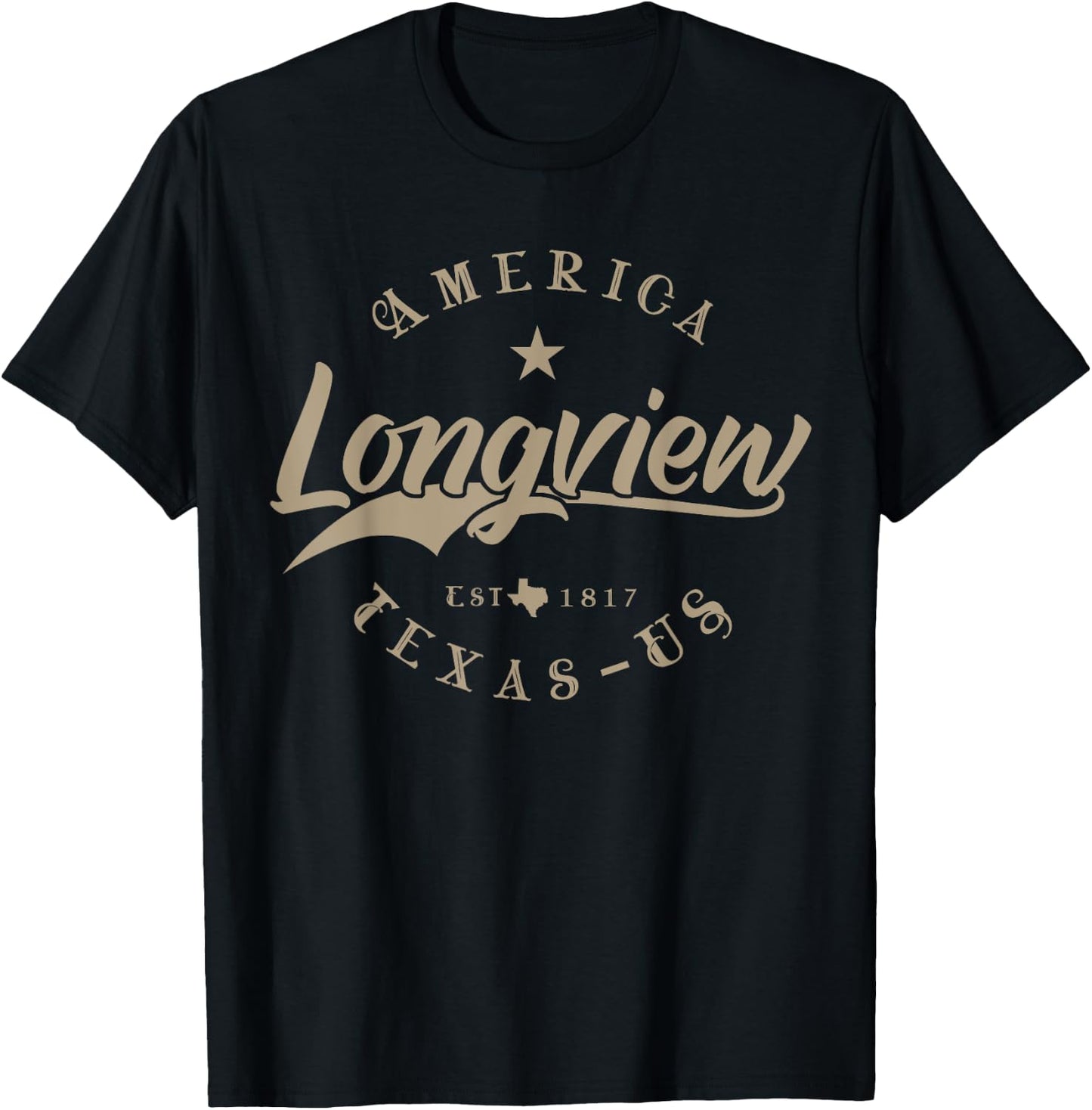 Longview TX | Texas T-Shirt - T-Shirt | Black
