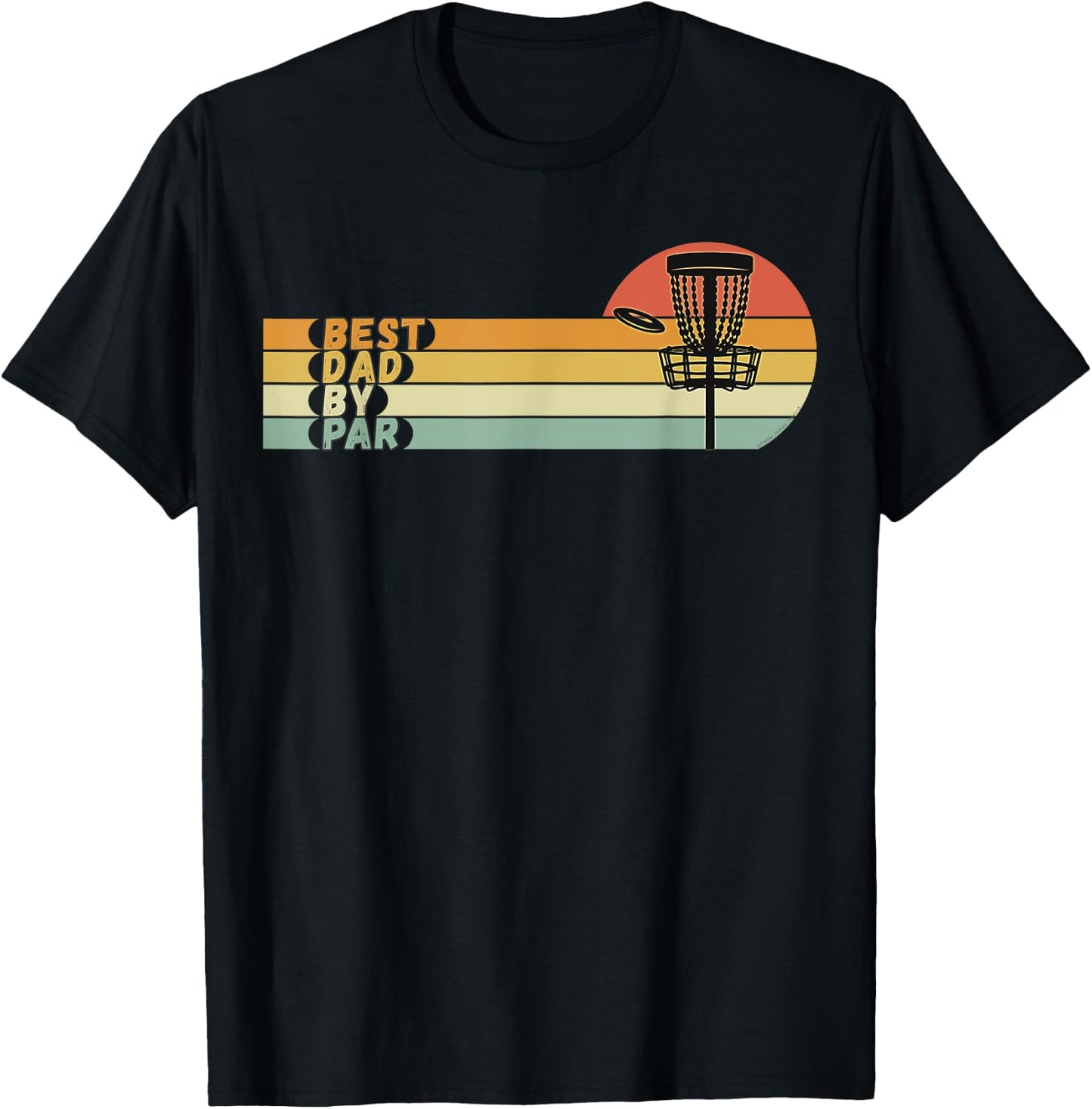 Disc Golf - Best Dad By Par - Father's Day Disc Golf T-Shirt - T-Shirt | Black