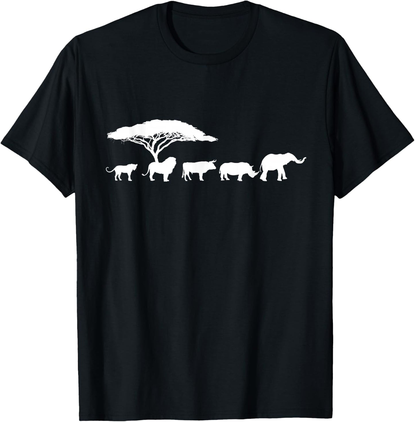 Africa The Big Five Animals | Kids Toddler BIG 5 T-Shirt - T-Shirt | Black
