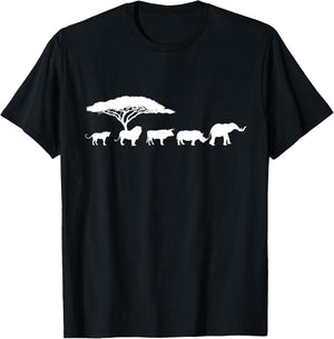 Africa The Big Five Animals | Kids Toddler BIG 5 T-Shirt - T-Shirt | Black
