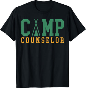 Camping Summer Camp Counselor Staff Director Camper T-Shirt - T-Shirt | Black