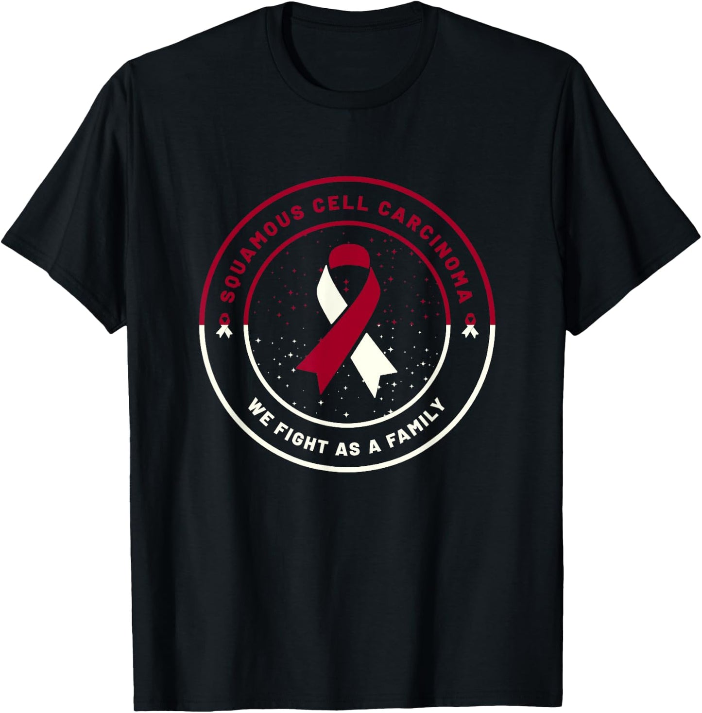 Squamous Cell Carcinoma Ribbon Awareness Family Support Gift T-Shirt - T-Shirt | Black