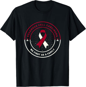 Squamous Cell Carcinoma Ribbon Awareness Family Support Gift T-Shirt - T-Shirt | Black