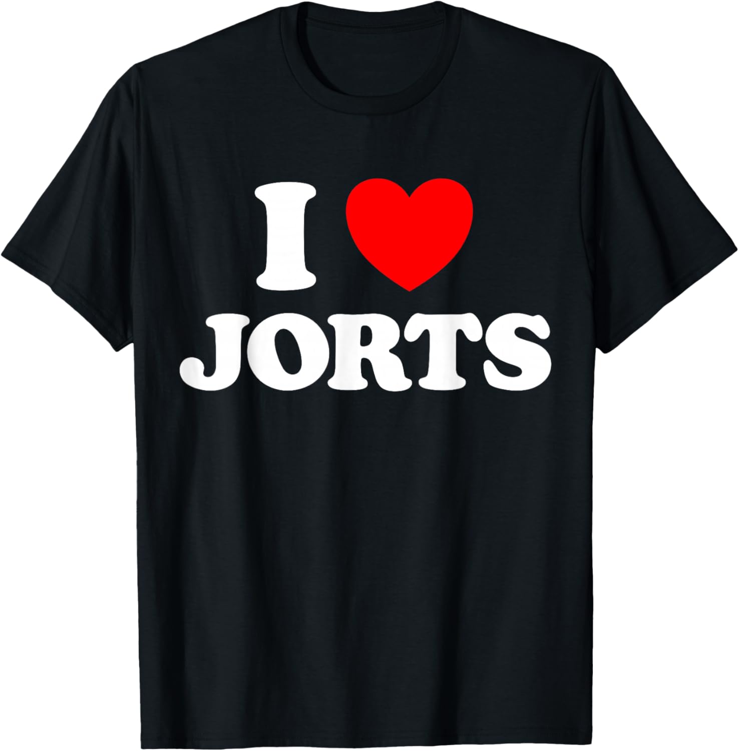 Jorts Funny Fashion Cringe Style Jean Short Pants Love Fan T-Shirt - T-Shirt | Black