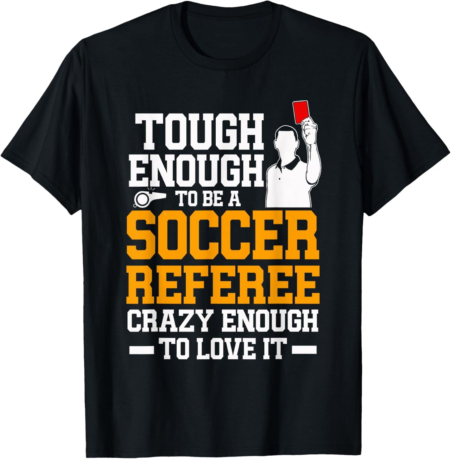 Funny Soccer Referee Whistle Jersey T-Shirt - T-Shirt | Black