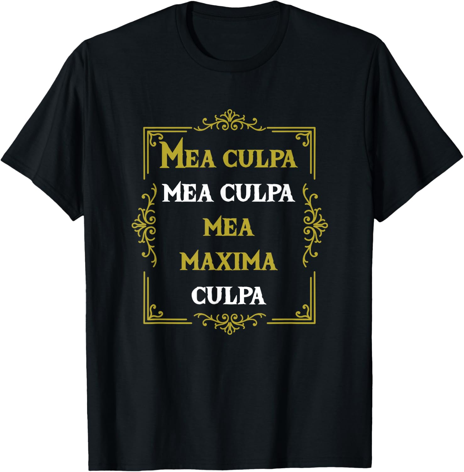 Mea Culpa Maxima Catholic Orthodox God Jesus Bible Gift T-Shirt - T-Shirt | Black