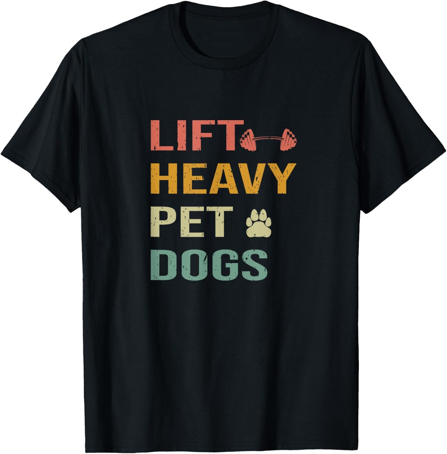 Weightlifters With Dogs Lift Heavy Pet Dogs Gym T-Shirt - T-Shirt | Black