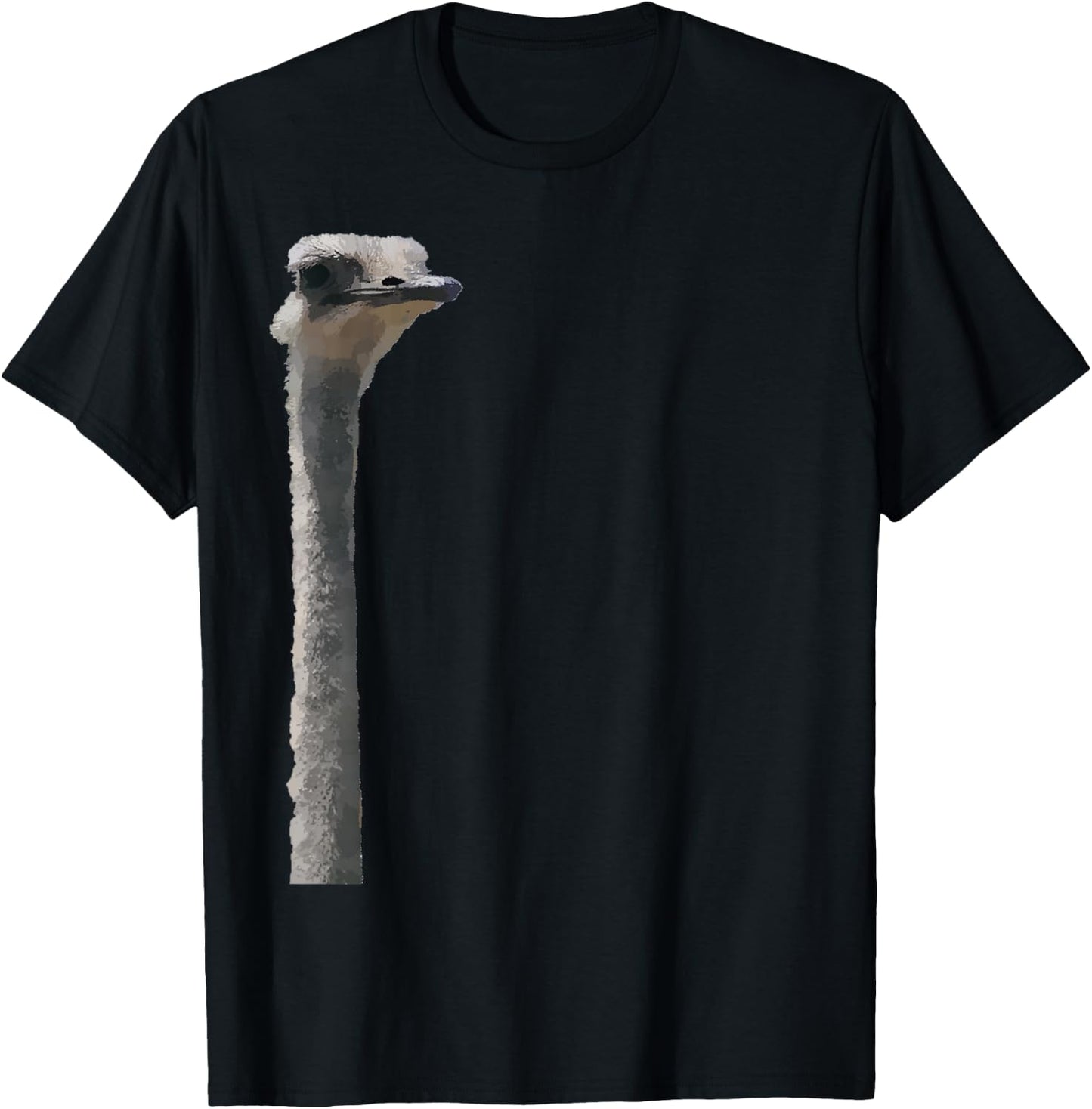 Mister Big Neck Ostrich T-Shirt - T-Shirt | Black
