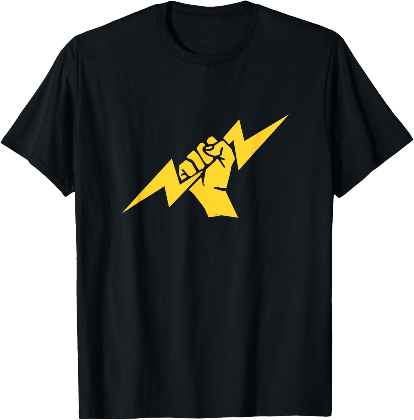 Electrician Hand Lightning T-Shirt - T-Shirt | Black
