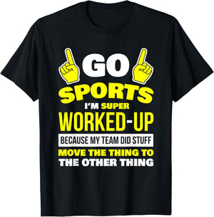 Sportsball Shirt Yay Sports T Shirt Hooray Sports T-Shirt - T-Shirt | Black