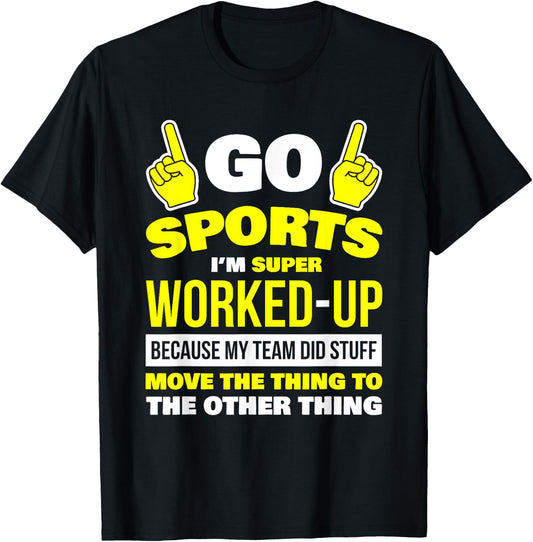 Sportsball Shirt Yay Sports T Shirt Hooray Sports T-Shirt - T-Shirt | Black
