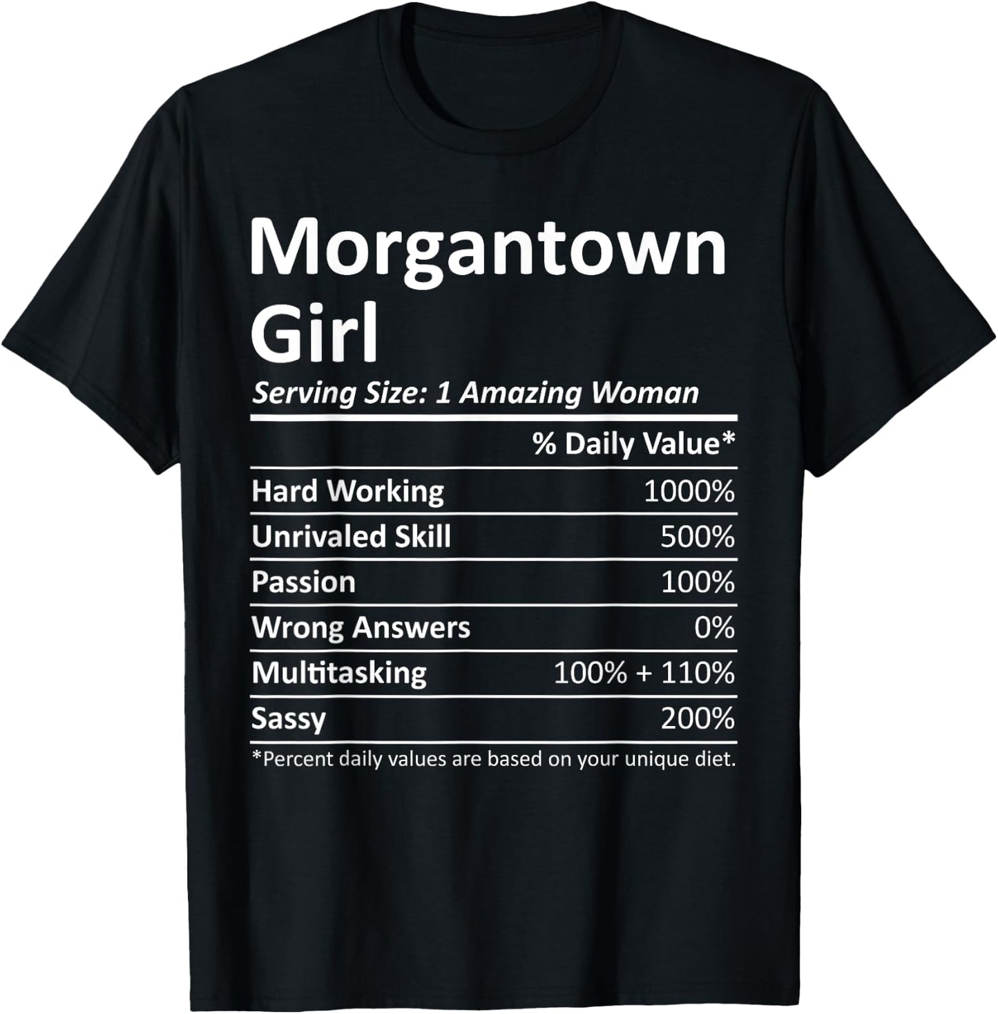 MORGANTOWN GIRL WV WEST VIRGINIA Funny City Home Roots Gift T-Shirt - T-Shirt | Black