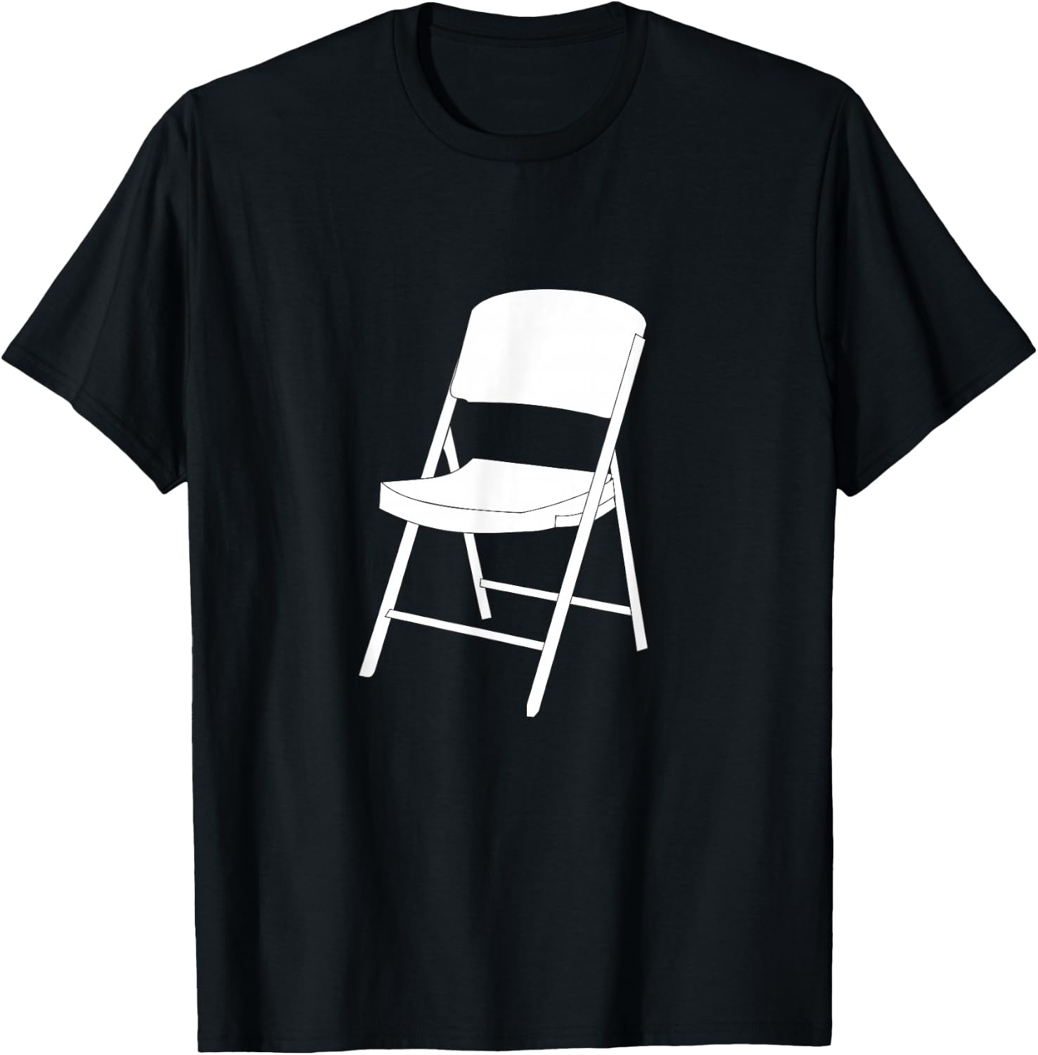 Folding Chair Shirts -Adults Classic Fit Cotton 100% Black Small T-Shirt - T-Shirt | Black