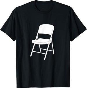 Folding Chair Shirts -Adults Classic Fit Cotton 100% Black Small T-Shirt - T-Shirt | Black