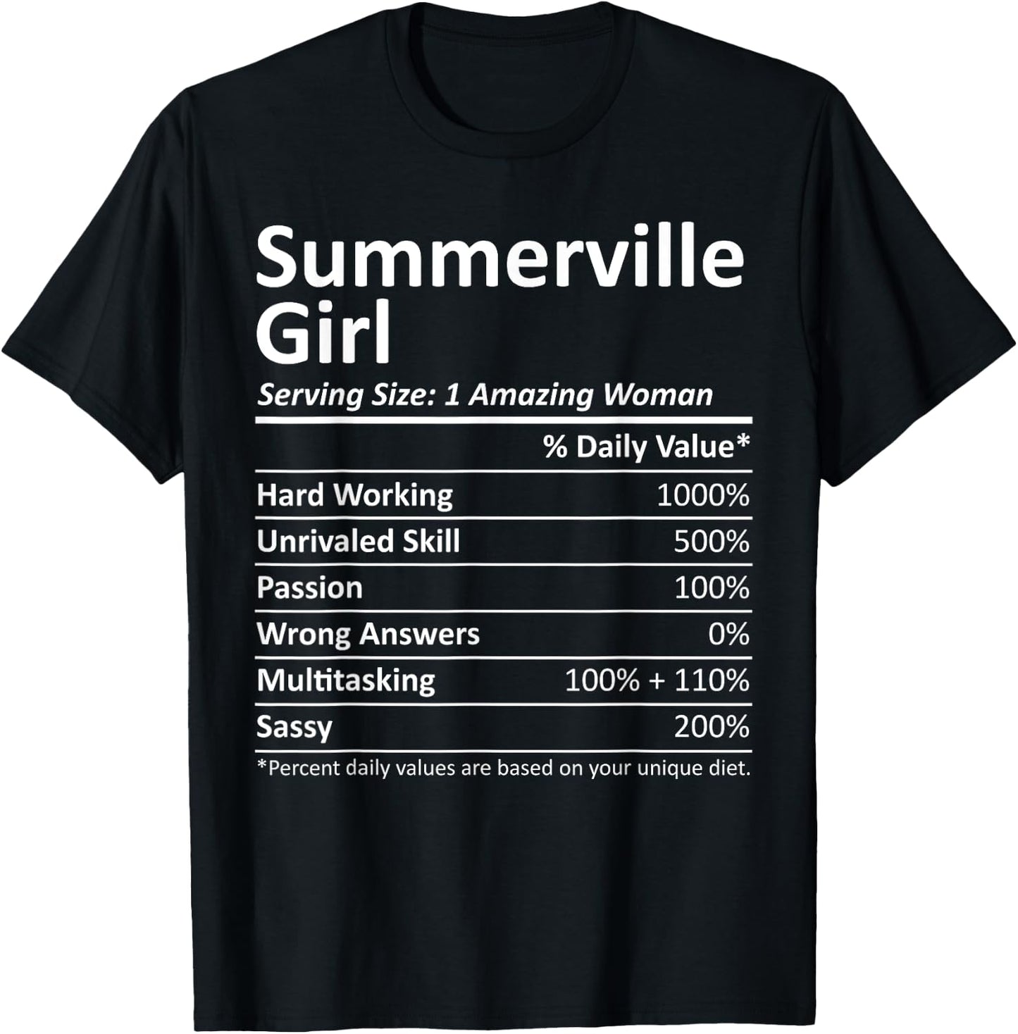 SUMMERVILLE GIRL SC SOUTH CAROLINA Funny City Home Root Gift T-Shirt - T-Shirt | Black