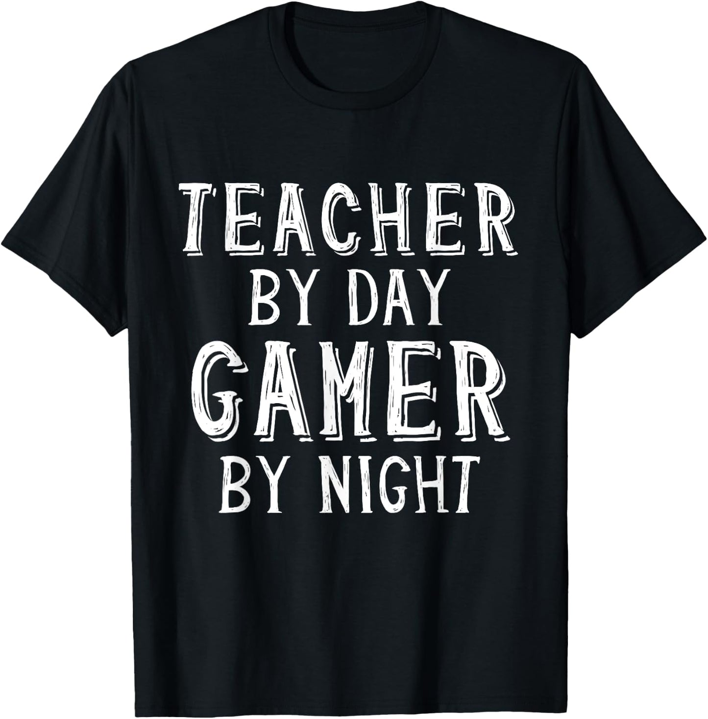 Teacher By Day Gamer By Night Funny School Gaming Teacher Women T-Shirt - T-Shirt | Black