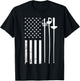 Cool Fencing Art Women American Flag Fencing Coach T-Shirt - T-Shirt | Black
