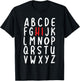 Back to School Hi Alphabet Letters Gift T-Shirt - T-Shirt | Black