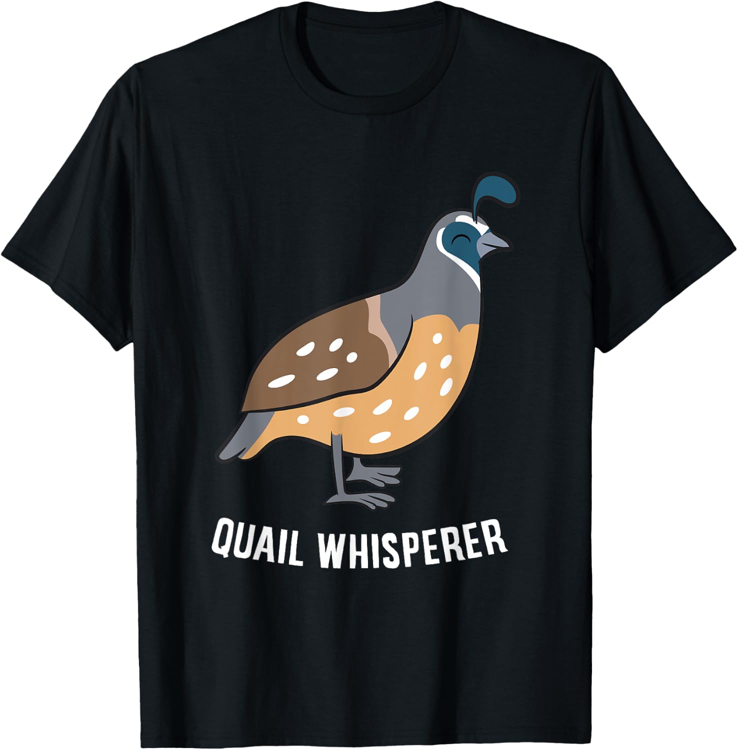 Funny Quail Whisperer Love Quails T-Shirt - T-Shirt | Black