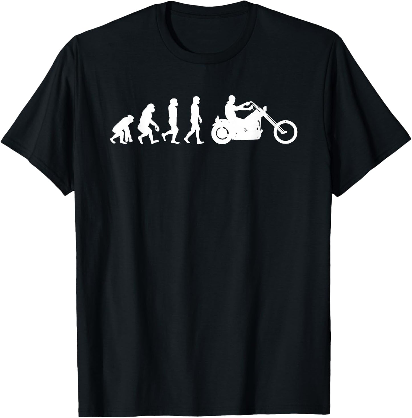 Evolution Motorcycle I Bike Chopper Motorcycle T-Shirt - T-Shirt | Black