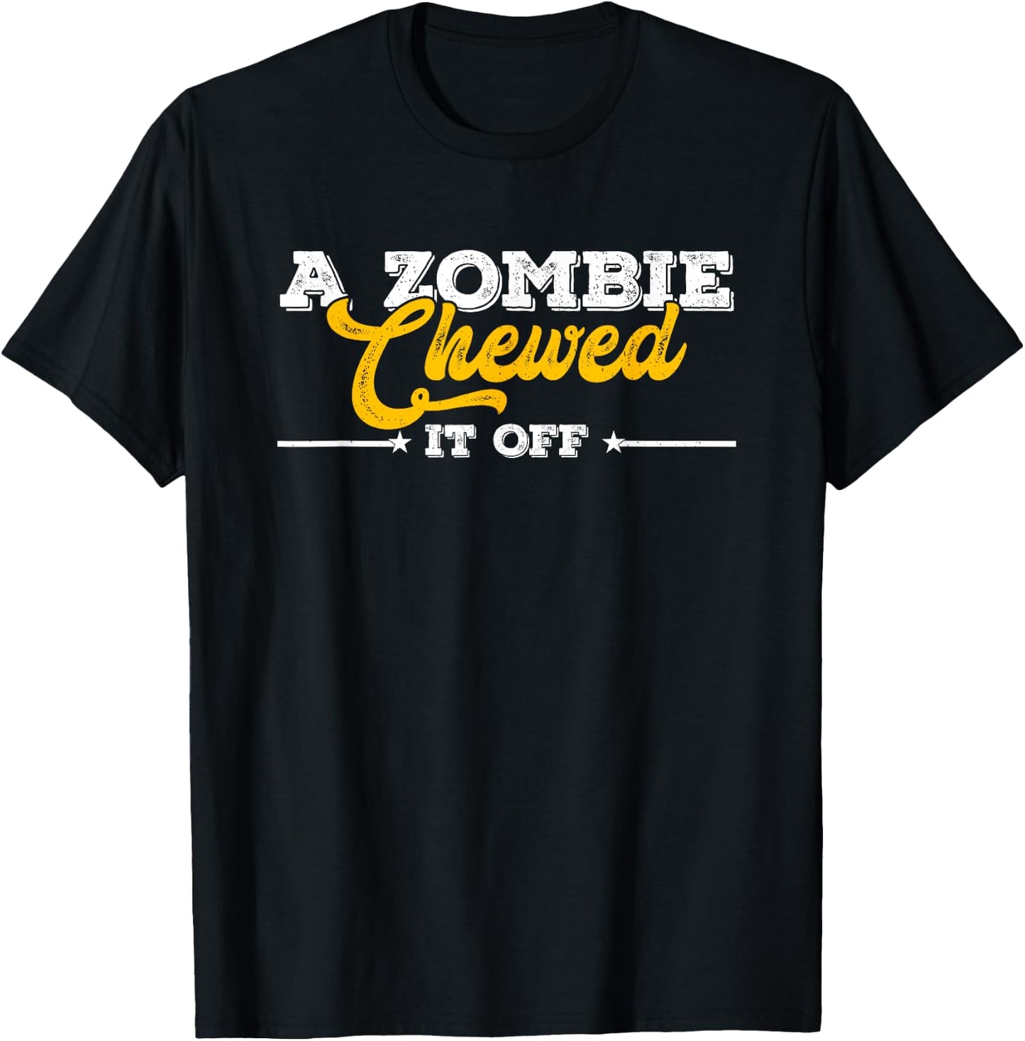 A Zombie Chewed It Off Funny Leg Arm Amputee Recovery T-Shirt - T-Shirt | Black