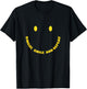 Sweat, Smile and Repeat Smily Face Workout Motivation T-Shirt - T-Shirt | Black