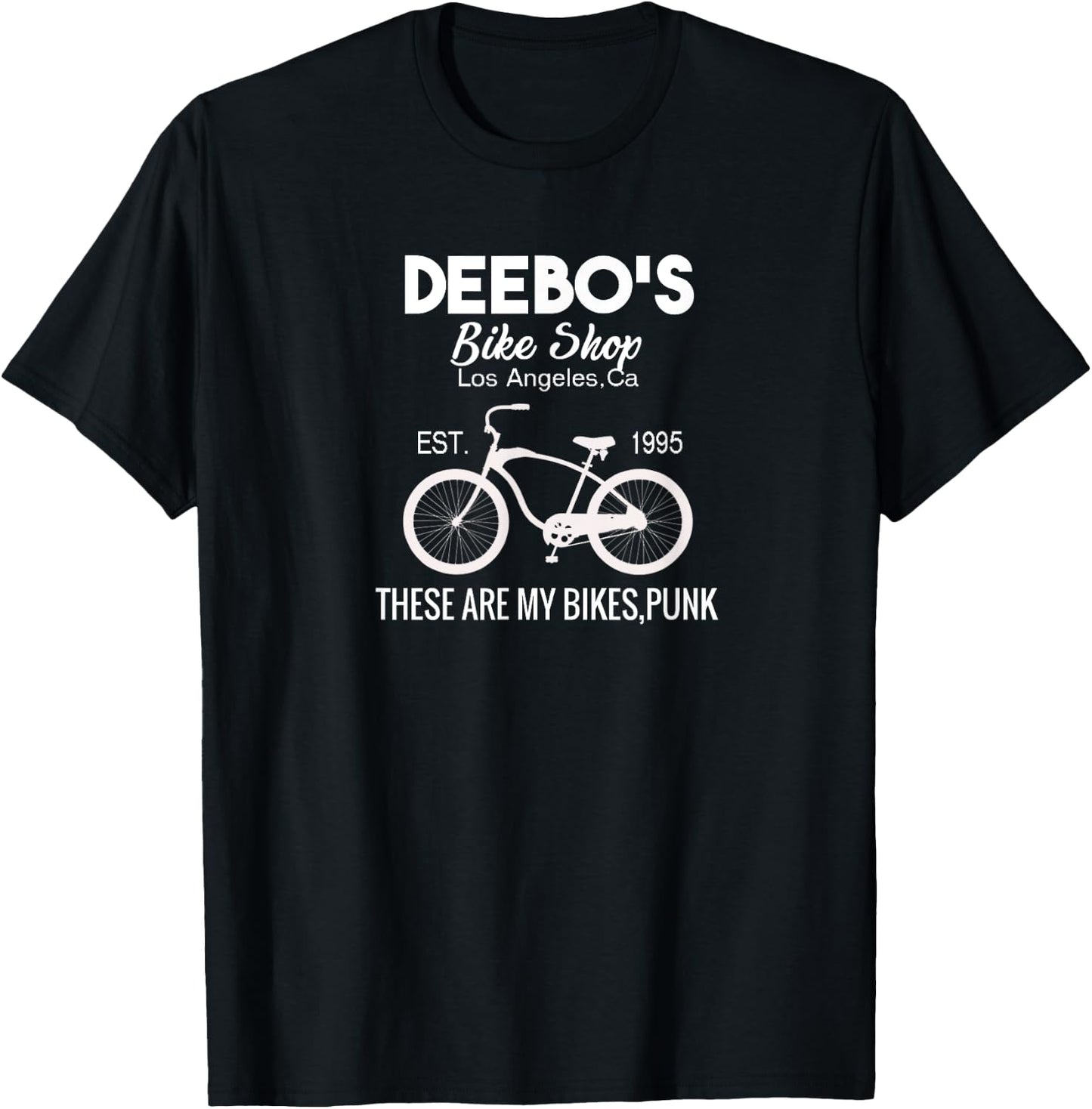 Deebo's Bike Shop For Cyclist Funny 90's Parody Design T-Shirt - T-Shirt | Black