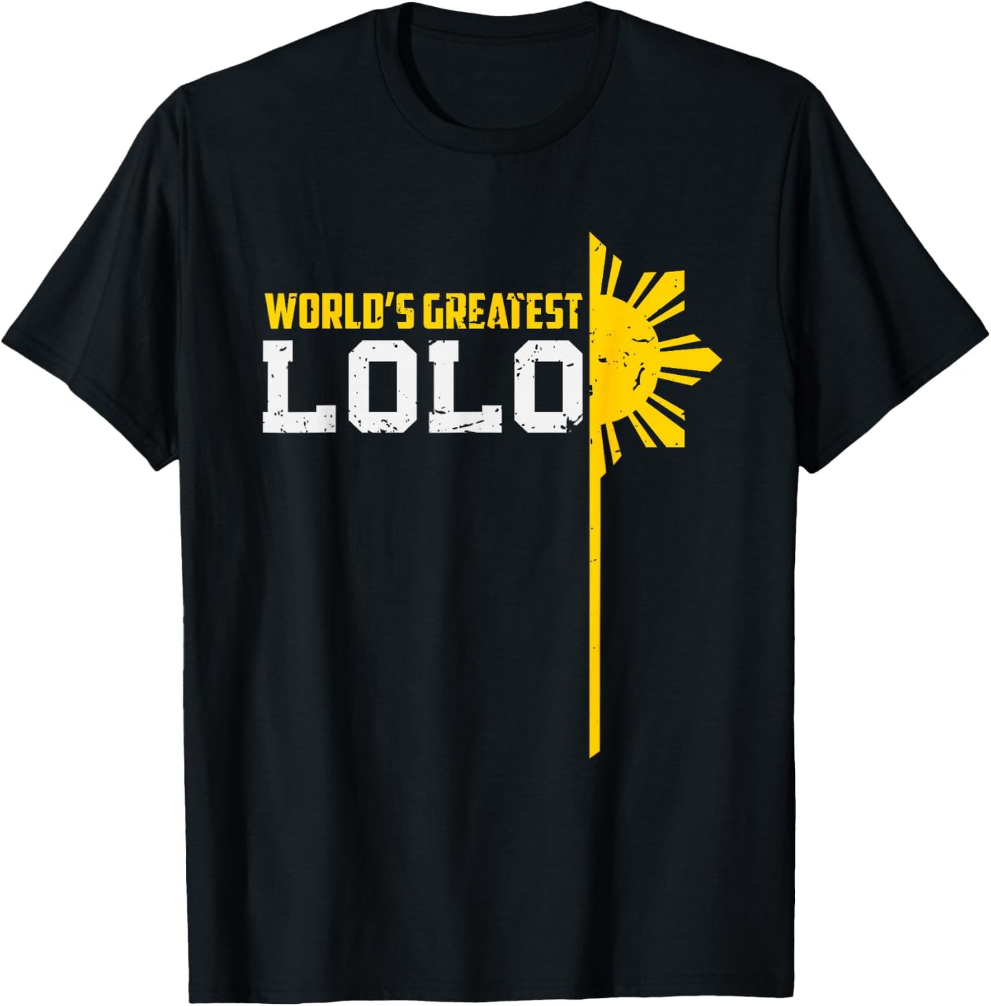 World s Greatest Lolo Filipino Grandpa T-Shirt - T-Shirt | Black
