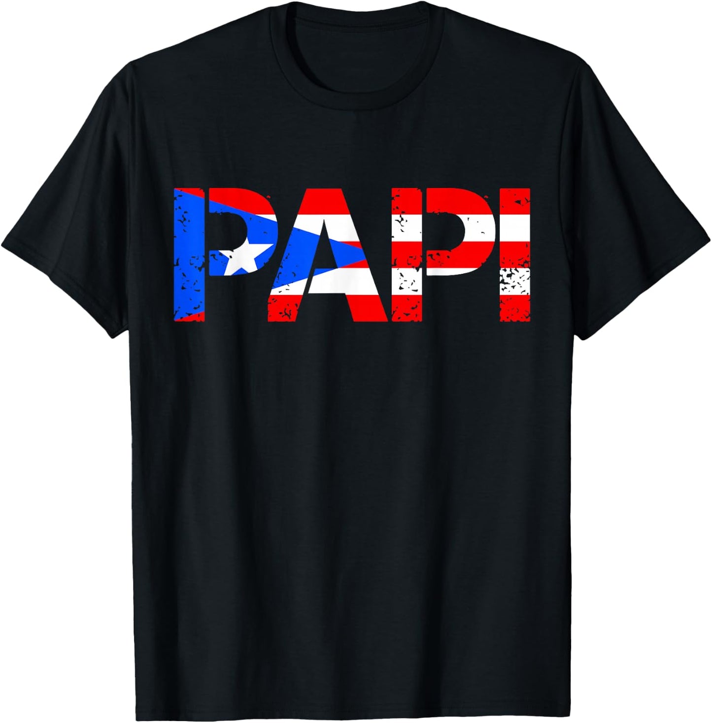 Puerto Rico Flag Father's Day Patriotic Puerto Rican Pride T-Shirt - T-Shirt | Black