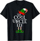 Fun The Cool Uncle Elf Gift Matching Family Group Christmas T-Shirt - T-Shirt | Black