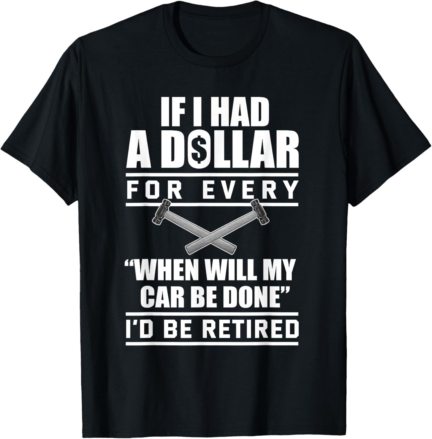 Funny Auto Body Technician , Small, Black T-Shirt - T-Shirt | Black