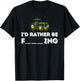 I'd Rather Be Farming - Farmer & Farming Gift T-Shirt - T-Shirt | Black