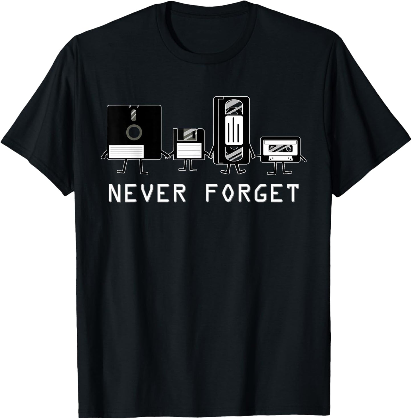 Vintage never forget Cassette tape - VCR Tape T-Shirt - T-Shirt | Black
