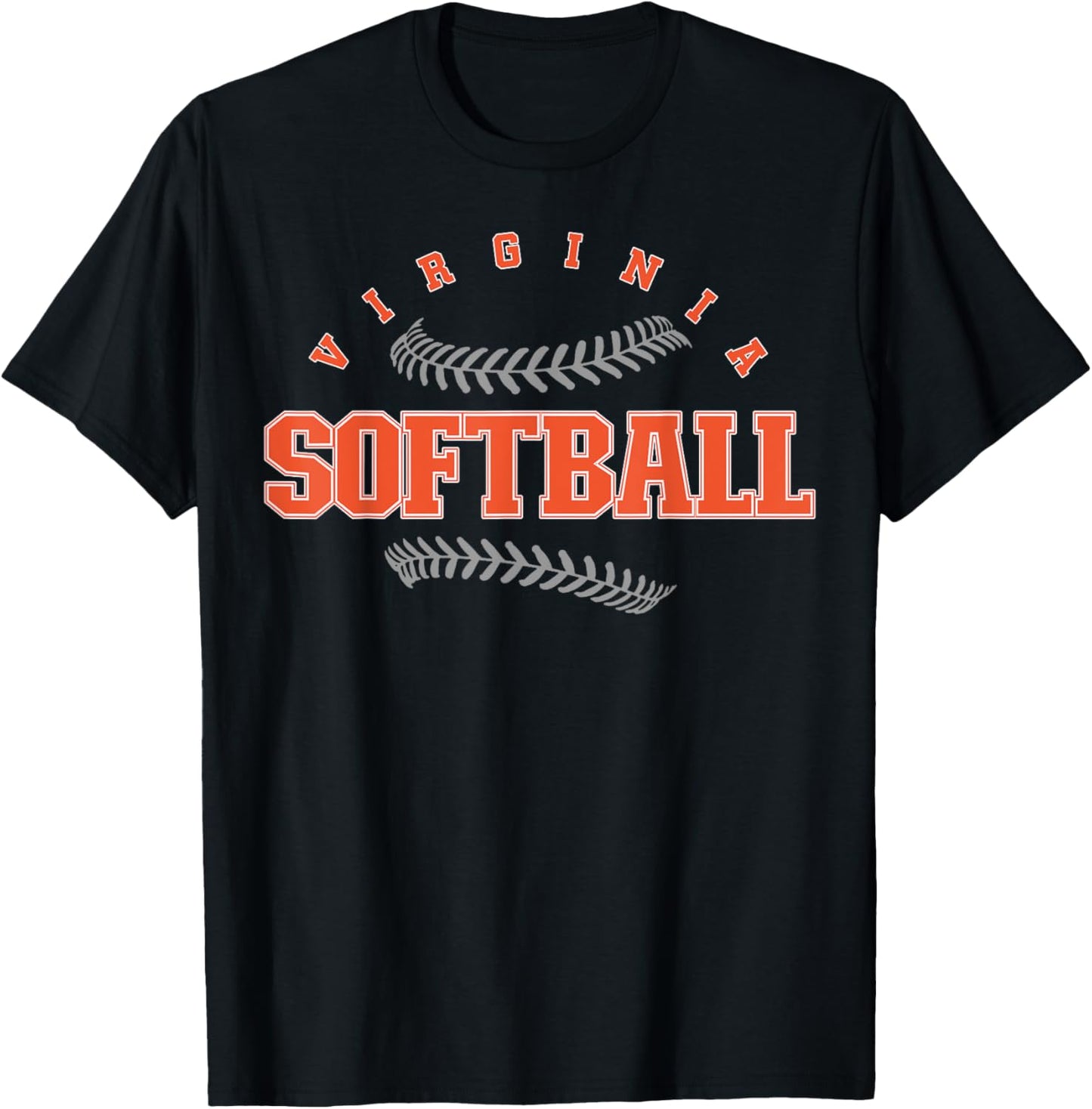Virginia Softball Vintage Retro Design T-Shirt - T-Shirt | Black