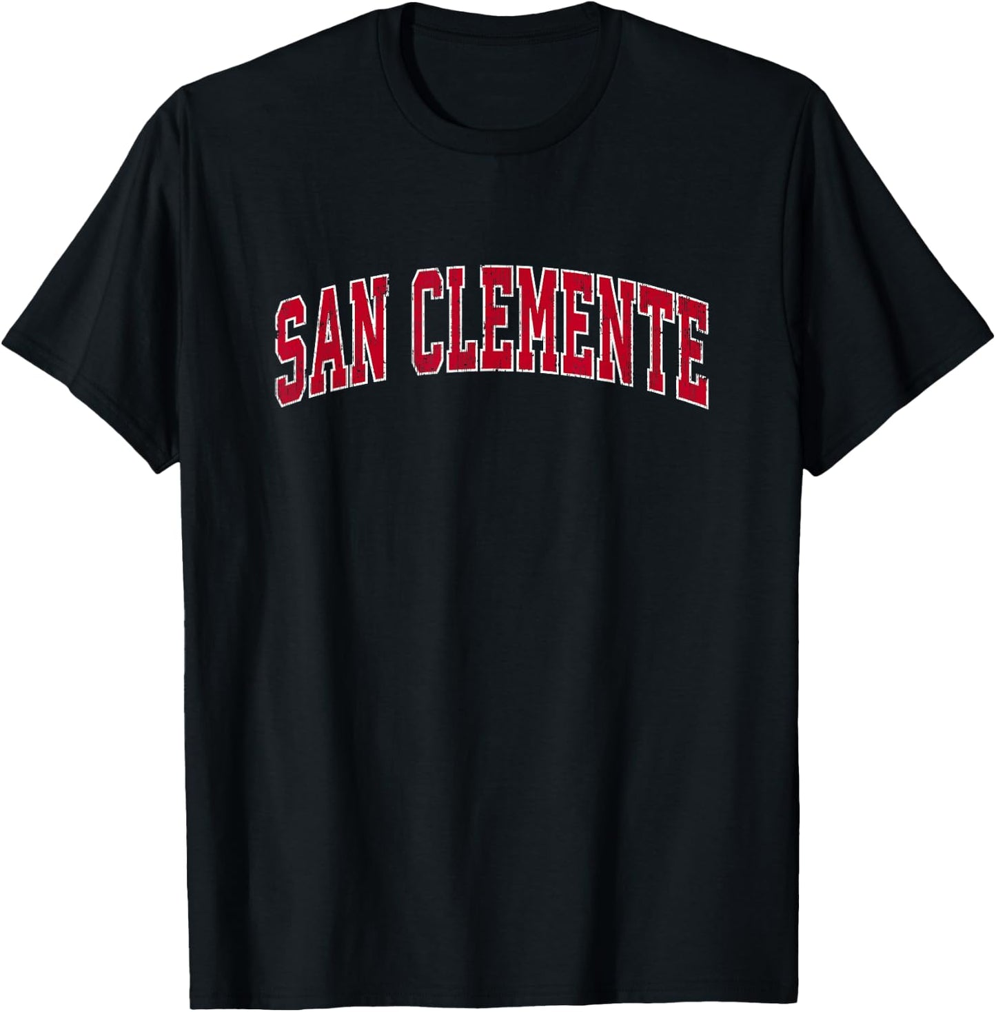 San Clemente California CA Vintage Sports Design Red Design T-Shirt - T-Shirt | Black