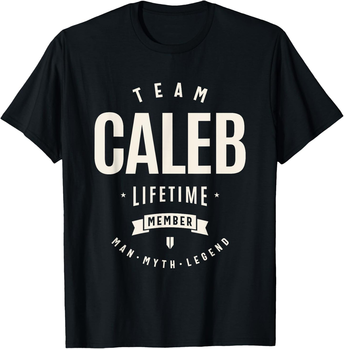 Team Caleb Lifetime Member Funny Name Caleb T-Shirt - T-Shirt | Black
