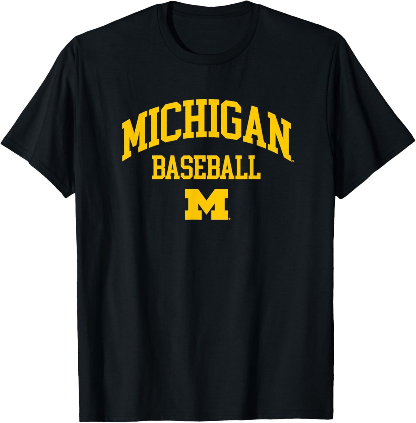 University of Michigan Wolverines U of M Baseball T-Shirt - T-Shirt | Black