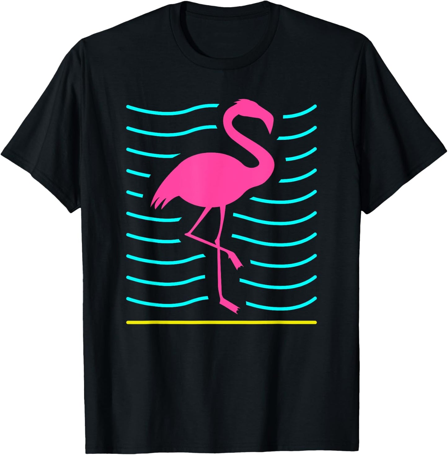 Retro Flamingo T-Shirt - T-Shirt | Black