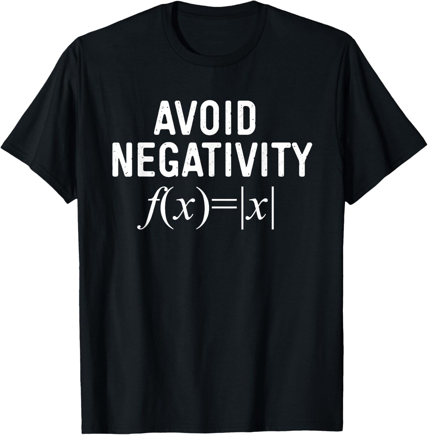 Avoid Negativity Math Equation Teacher Funny Gift Men Women T-Shirt - T-Shirt | Black