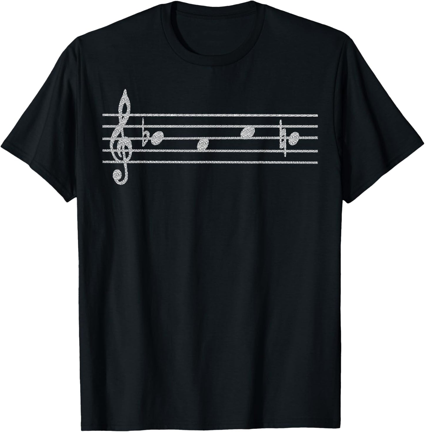 B A C H as music notes German notation musician T-Shirt - T-Shirt | Black