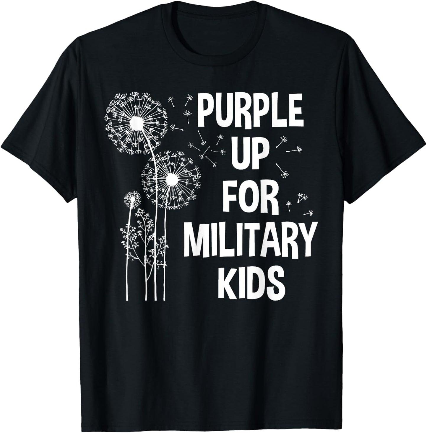 Purple Up for Military Kids - Month of the Military Child T-Shirt - T-Shirt | Black