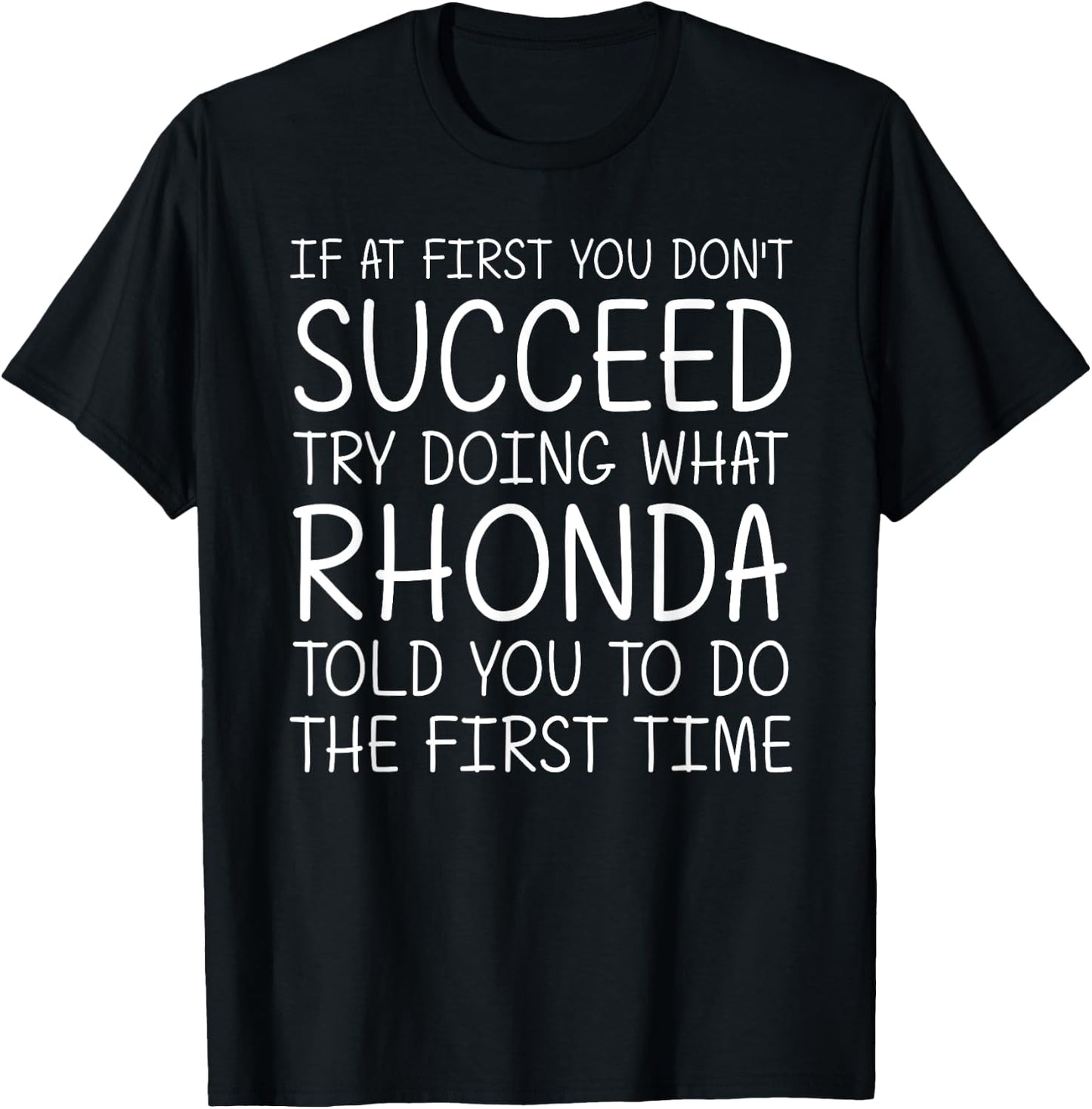 RHONDA Gift Name Personalized Birthday Funny Christmas Joke T-Shirt - T-Shirt | Black