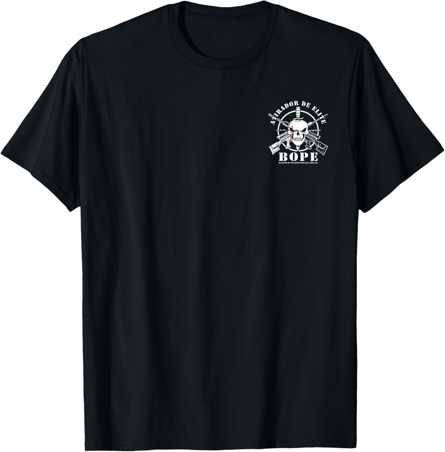 BOPE Sniper Team Atirador De Elite Brazil Military Police T-Shirt - T-Shirt | Black