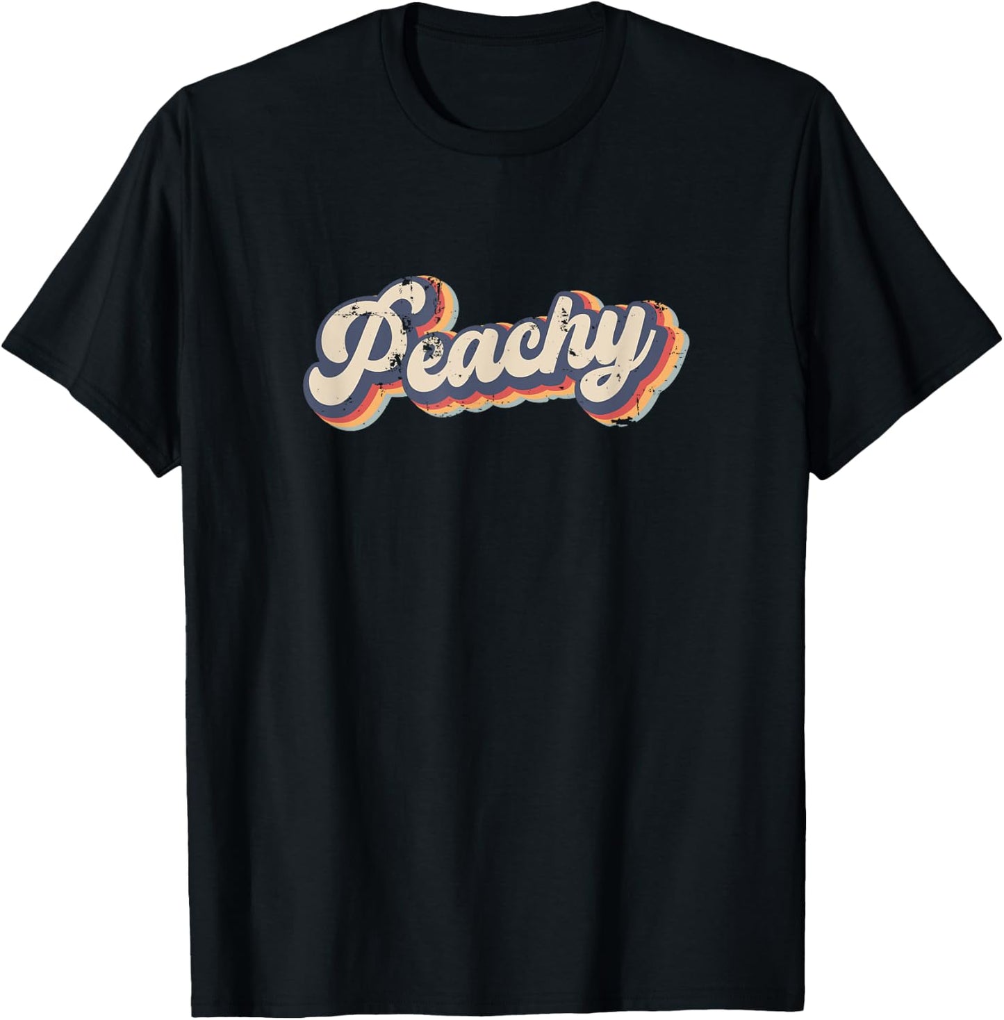 Peachy Vintage Rainbow T-Shirt - T-Shirt | Black