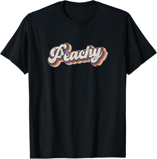 Peachy Vintage Rainbow T-Shirt - T-Shirt | Black